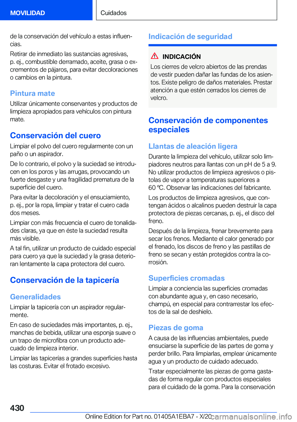 BMW 3 SERIES 2021  Manuales de Empleo (in Spanish) �d�e��l�a��c�o�n�s�e�r�v�a�c�i�