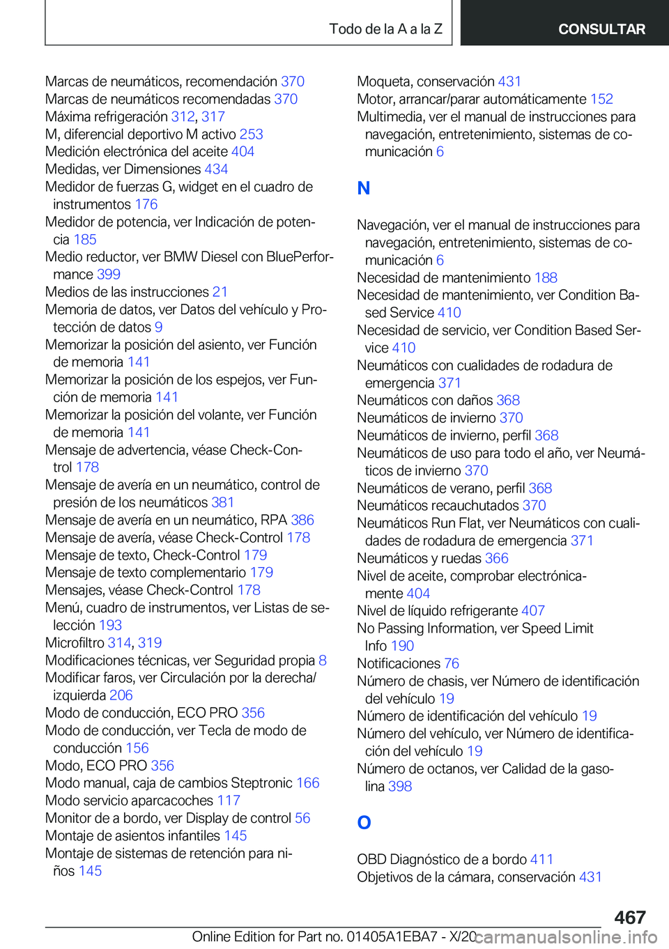 BMW 3 SERIES 2021  Manuales de Empleo (in Spanish) �M�a�r�c�a�s��d�e��n�e�u�m�