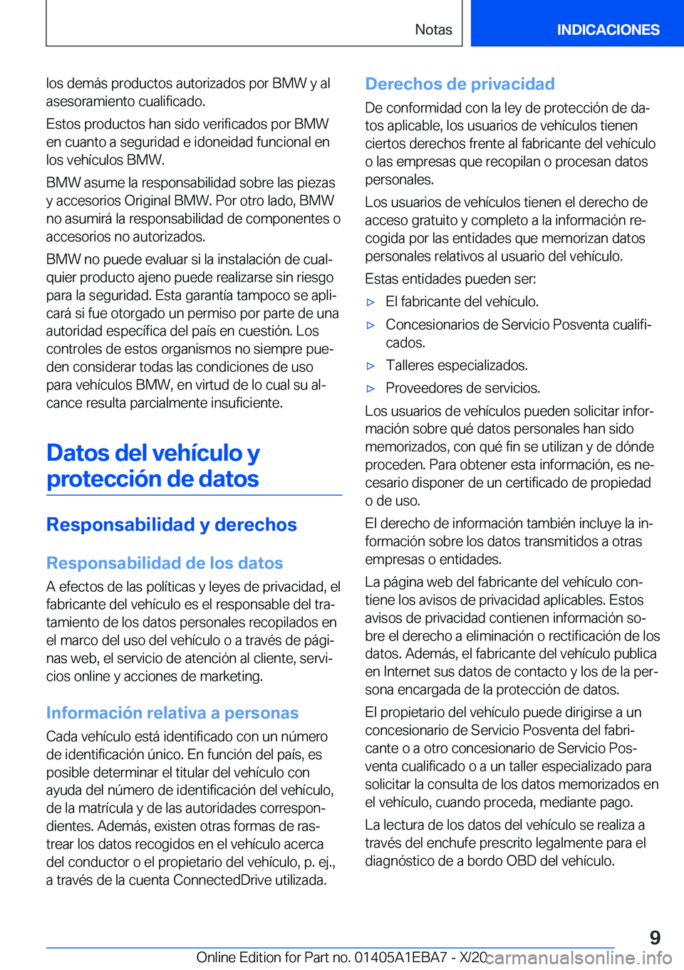 BMW 3 SERIES 2021  Manuales de Empleo (in Spanish) �l�o�s��d�e�m�