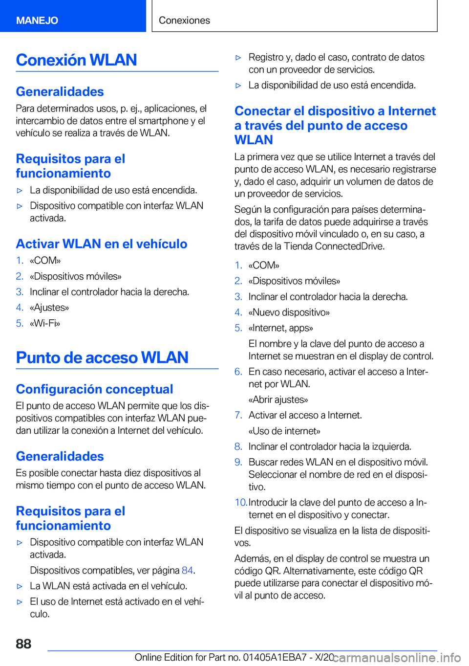 BMW 3 SERIES 2021  Manuales de Empleo (in Spanish) �C�o�n�e�x�i�