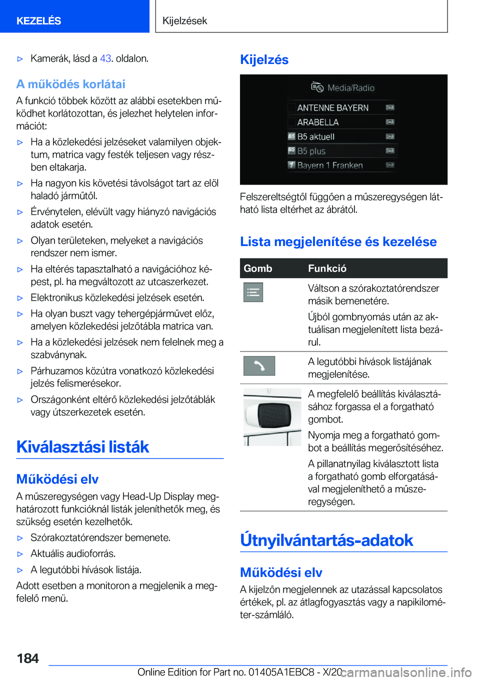 BMW 3 SERIES 2021  Kezelési útmutató (in Hungarian) 'x�K�a�m�e�r�