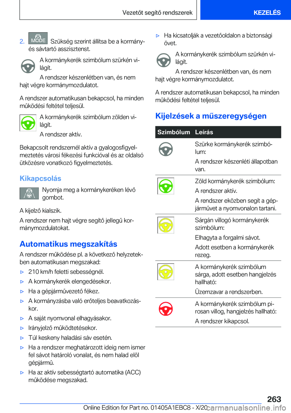 BMW 3 SERIES 2021  Kezelési útmutató (in Hungarian) �2�.���S�z�