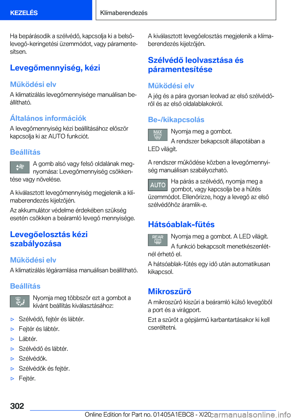 BMW 3 SERIES 2021  Kezelési útmutató (in Hungarian) �H�a��b�e�p�