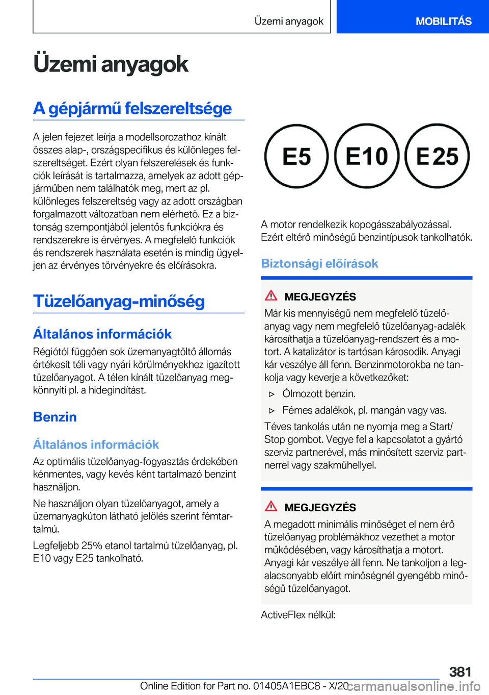 BMW 3 SERIES 2021  Kezelési útmutató (in Hungarian) �