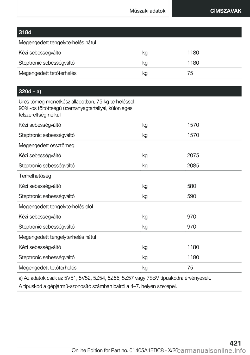 BMW 3 SERIES 2021  Kezelési útmutató (in Hungarian) �3�1�8�d�M�e�g�e�n�g�e�d�e�t�t��t�e�n�g�e�l�y�t�e�r�h�e�l�