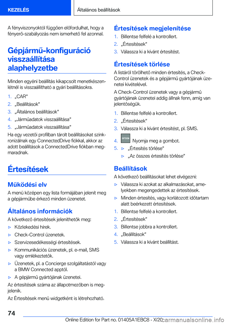 BMW 3 SERIES 2021  Kezelési útmutató (in Hungarian) �A��f�