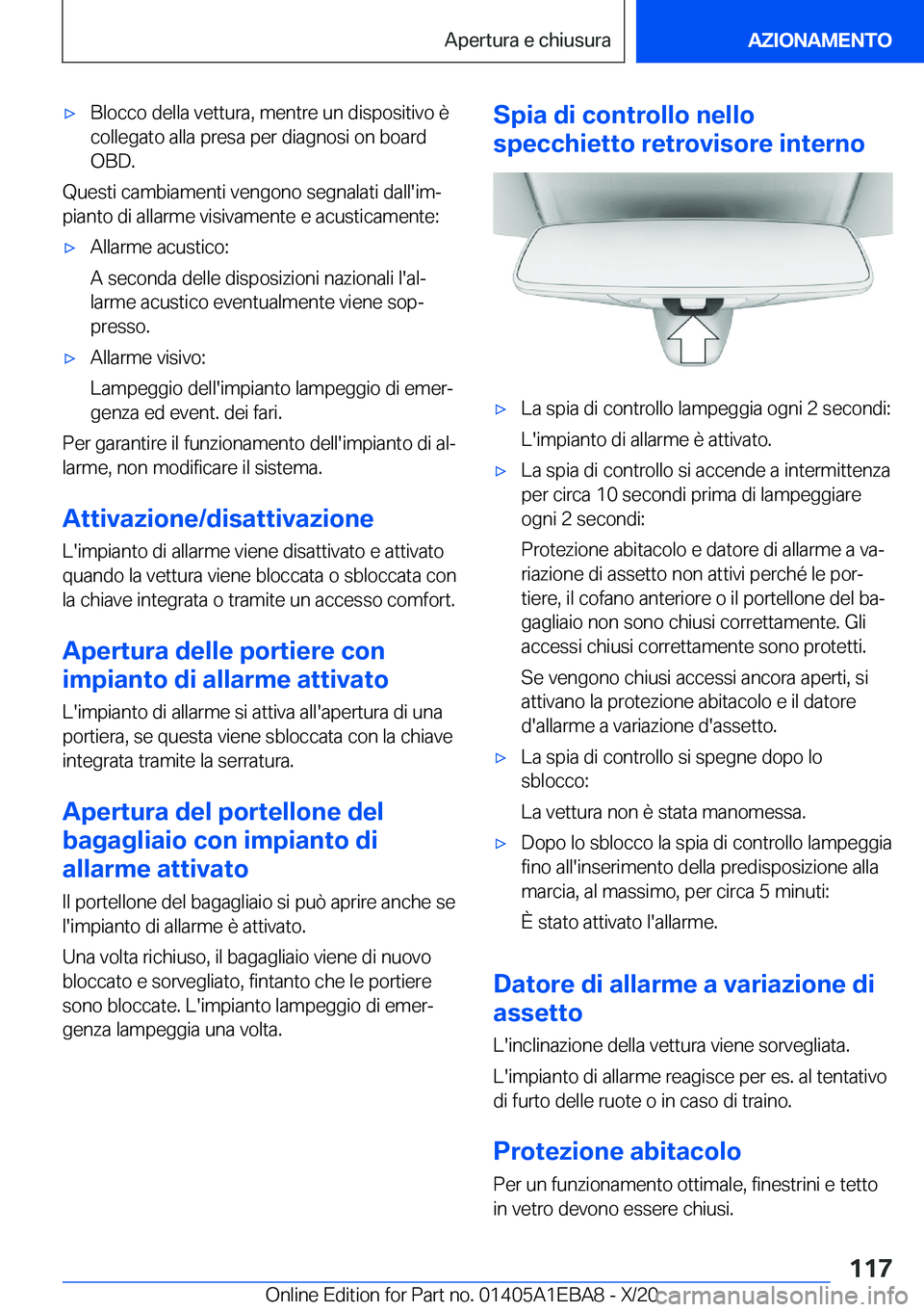 BMW 3 SERIES 2021  Libretti Di Uso E manutenzione (in Italian) 'x�B�l�o�c�c�o��d�e�l�l�a��v�e�t�t�u�r�a�,��m�e�n�t�r�e��u�n��d�i�s�p�o�s�i�t�i�v�o��è�c�o�l�l�e�g�a�t�o��a�l�l�a��p�r�e�s�a��p�e�r��d�i�a�g�n�o�s�i��o�n��b�o�a�r�d
�O�B�D�.
�Q�u�e�s�