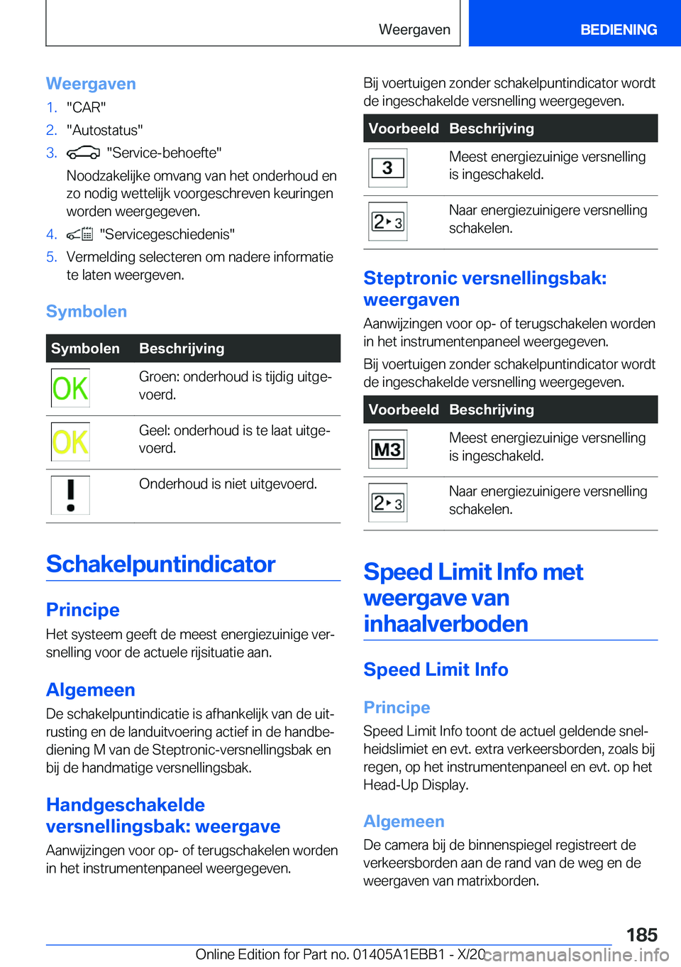 BMW 3 SERIES 2021  Instructieboekjes (in Dutch) �W�e�e�r�g�a�v�e�n�1�.��C�A�R��2�.��A�u�t�o�s�t�a�t�u�s��3�.����S�e�r�v�i�c�e�-�b�e�h�o�e�f�t�e�
�N�o�o�d�z�a�k�e�l�i�j�k�e��o�m�v�a�n�g��v�a�n��h�e�t��o�n�d�e�r�h�o�u�d��e�n
�z�o��n�o�d