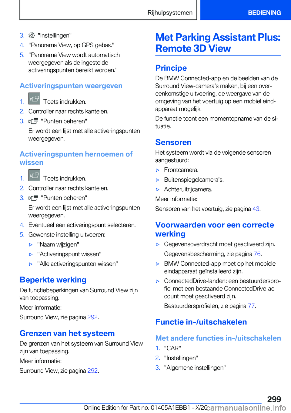 BMW 3 SERIES 2021  Instructieboekjes (in Dutch) �3�.����I�n�s�t�e�l�l�i�n�g�e�n��4�.��P�a�n�o�r�a�m�a��V�i�e�w�,��o�p��G�P�S��g�e�b�a�s�.��5�.��P�a�n�o�r�a�m�a��V�i�e�w��w�o�r�d�t��a�u�t�o�m�a�t�i�s�c�h
�w�e�e�r�g�e�g�e�v�e�n��a�l�s�