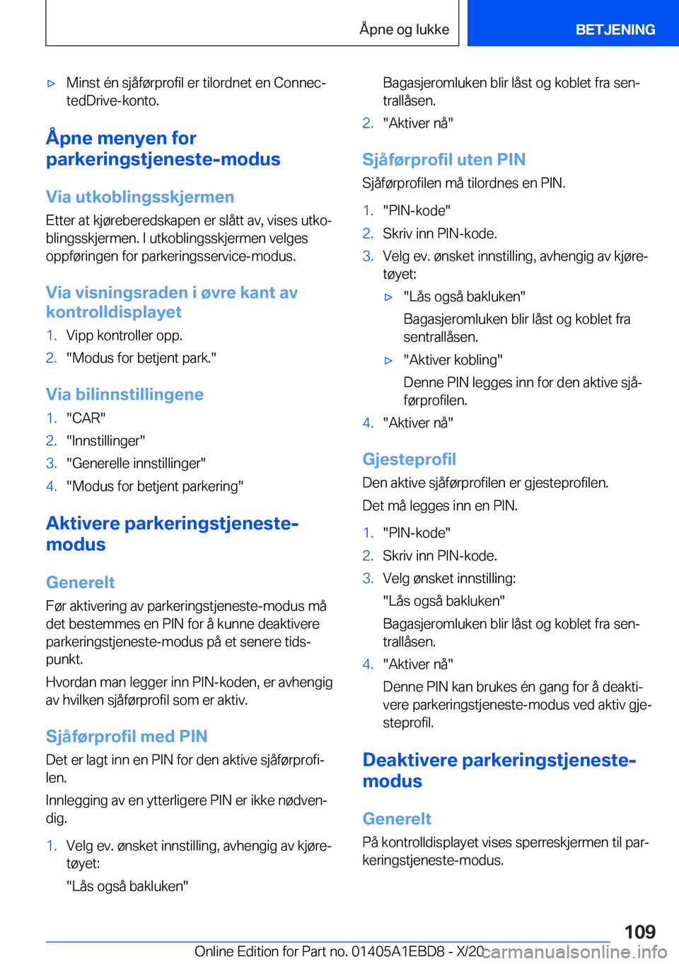 BMW 3 SERIES 2021  InstruksjonsbØker (in Norwegian) x�M�i�n�s�t��