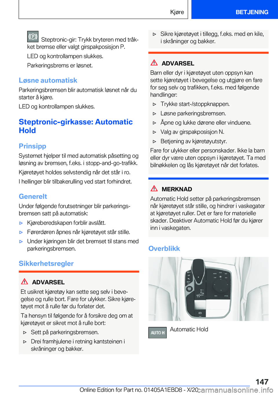 BMW 3 SERIES 2021  InstruksjonsbØker (in Norwegian) ���S�t�e�p�t�r�o�n�i�c�-�g�i�r�:��T�r�y�k�k��b�r�y�t�e�r�e�n��m�e�d��t�r�å�kj
�k�e�t��b�r�e�m�s�e��e�l�l�e�r��v�a�l�g�t��g�i�r�s�p�a�k�p�o�s�i�s�j�o�n��P�.
�L�E�D��o�g��k�o�n�t�r�o�l�l�