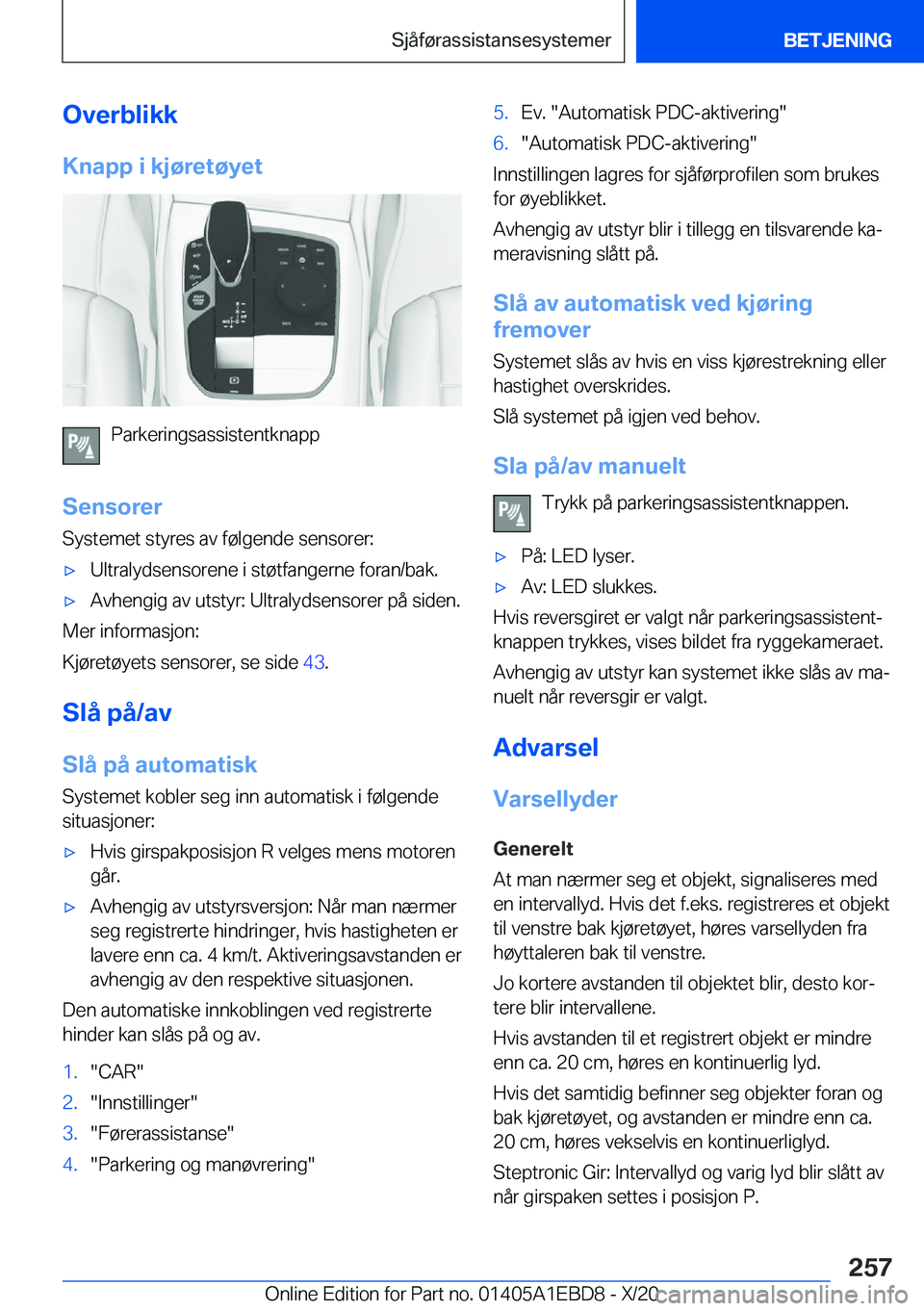 BMW 3 SERIES 2021  InstruksjonsbØker (in Norwegian) �O�v�e�r�b�l�i�k�k�K�n�a�p�p��i��k�j�