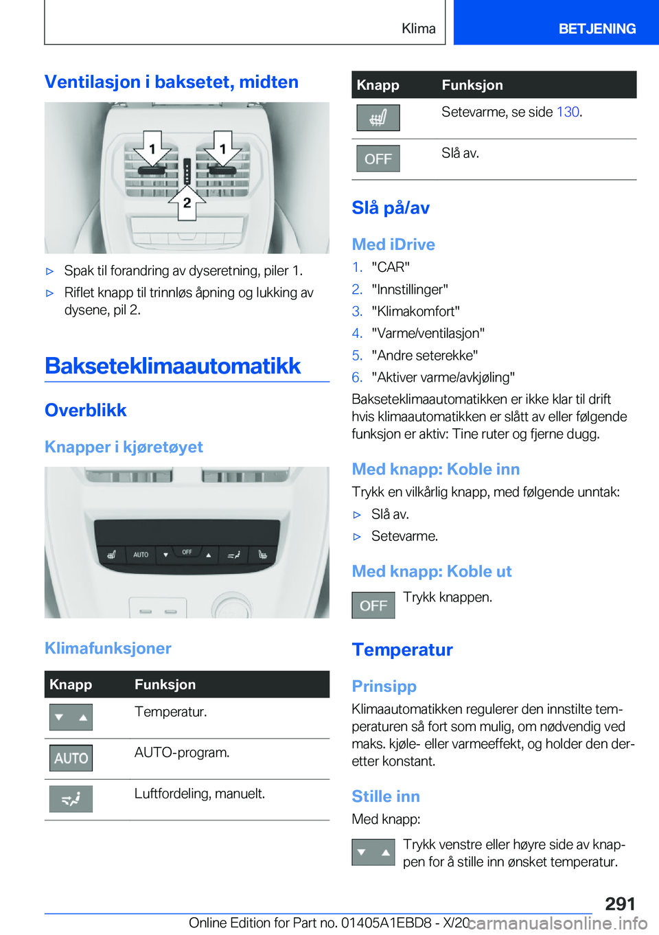 BMW 3 SERIES 2021  InstruksjonsbØker (in Norwegian) �V�e�n�t�i�l�a�s�j�o�n��i��b�a�k�s�e�t�e�t�,��m�i�d�t�e�nx�S�p�a�k��t�i�l��f�o�r�a�n�d�r�i�n�g��a�v��d�y�s�e�r�e�t�n�i�n�g�,��p�i�l�e�r��1�.x�R�i�f�l�e�t��k�n�a�p�p��t�i�l��t�r�i�n�n�l�