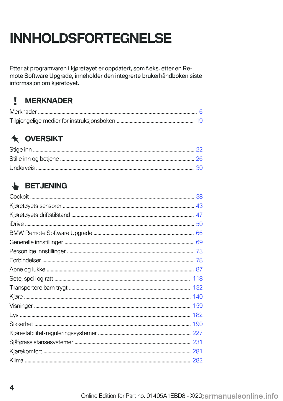 BMW 3 SERIES 2021  InstruksjonsbØker (in Norwegian) �I�N�N�H�O�L�D�S�F�O�R�T�E�G�N�E�L�S�E�E�t�t�e�r��a�t��p�r�o�g�r�a�m�v�a�r�e�n��i��k�j�