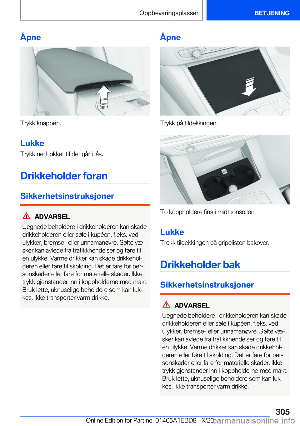 BMW 3 SERIES 2021  InstruksjonsbØker (in Norwegian) �
