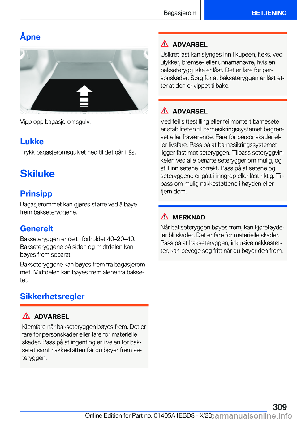 BMW 3 SERIES 2021  InstruksjonsbØker (in Norwegian) �