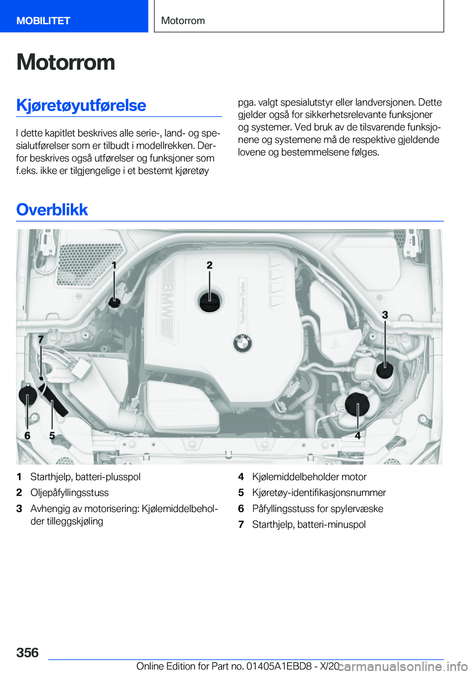 BMW 3 SERIES 2021  InstruksjonsbØker (in Norwegian) �M�o�t�o�r�r�o�m�K�j�