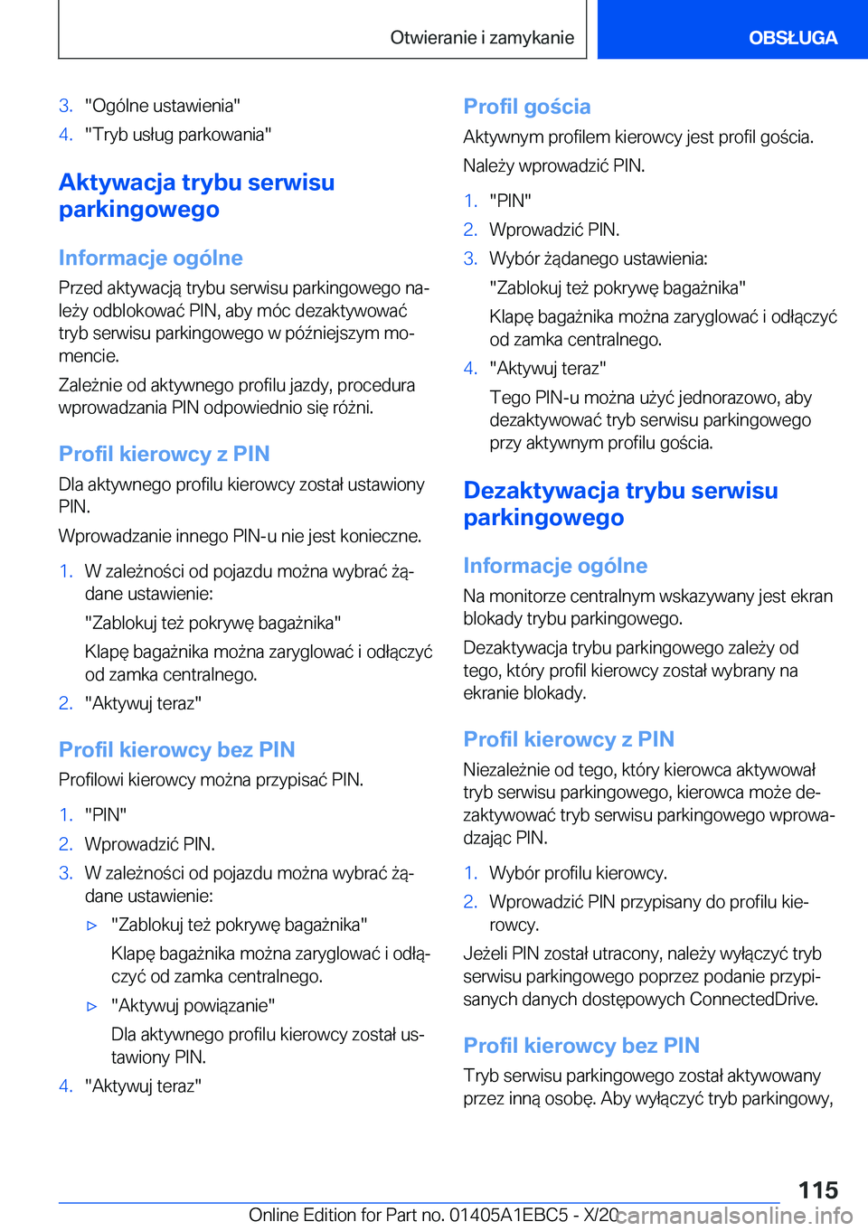BMW 3 SERIES 2021  Instrukcja obsługi (in Polish) �3�.��O�g�