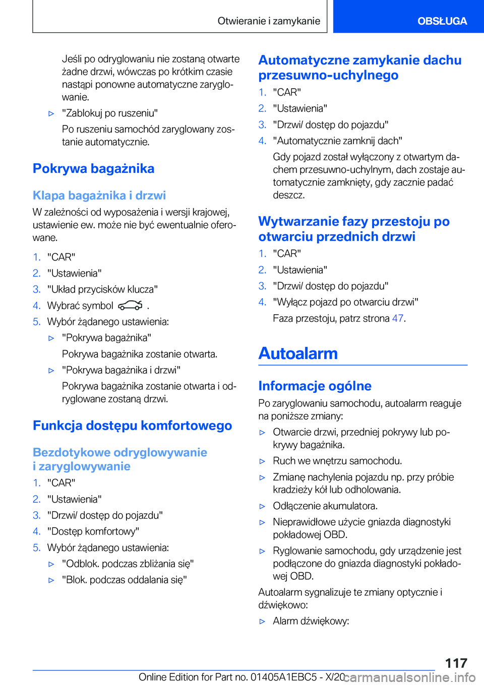 BMW 3 SERIES 2021  Instrukcja obsługi (in Polish) �J�e�l�i��p�o��o�d�r�y�g�l�o�w�a�n�i�u��n�i�e��z�o�s�t�a�n�