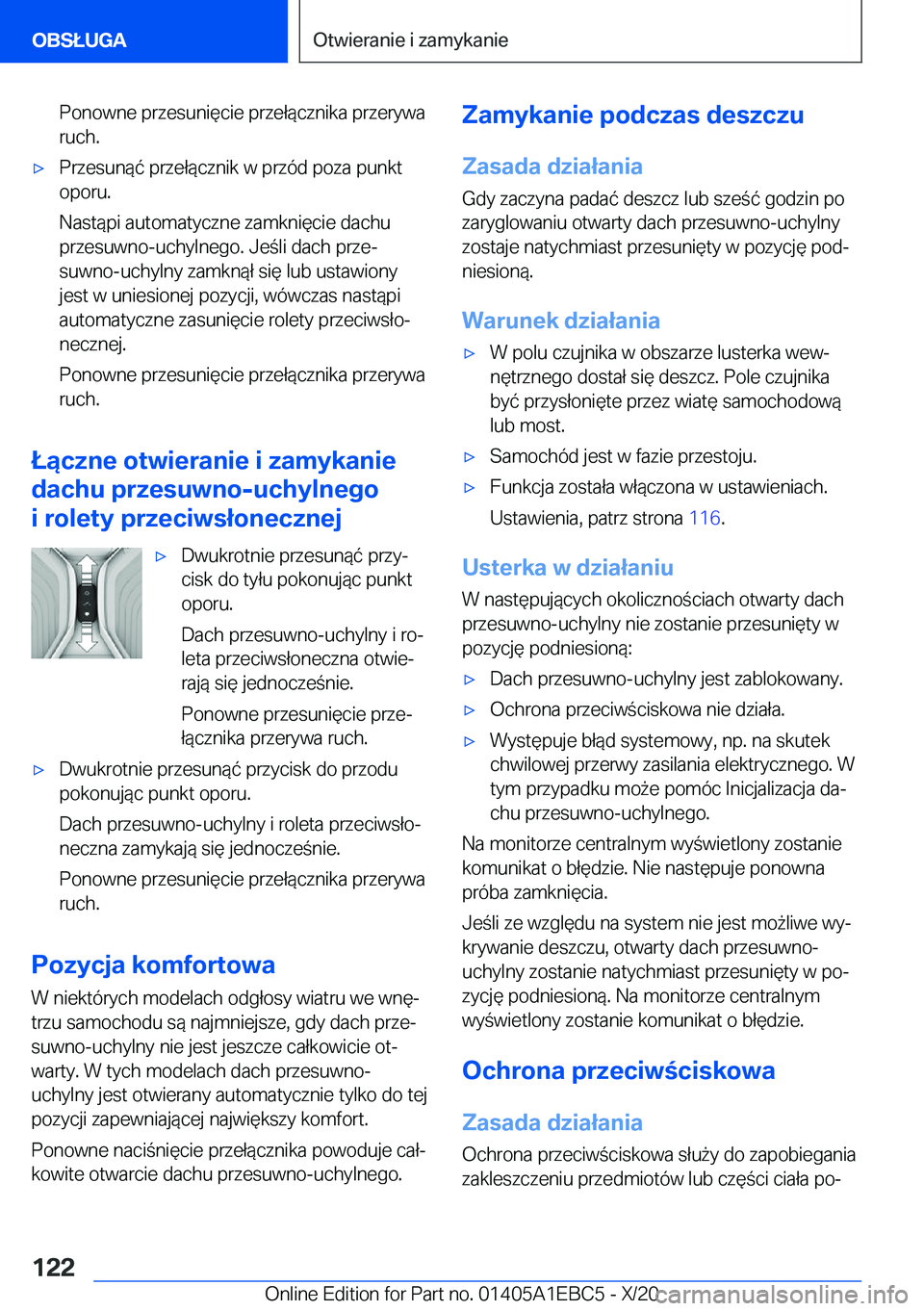 BMW 3 SERIES 2021  Instrukcja obsługi (in Polish) �P�o�n�o�w�n�e��p�r�z�e�s�u�n�i�