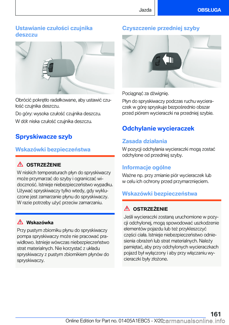 BMW 3 SERIES 2021  Instrukcja obsługi (in Polish) �U�s�t�a�w�i�a�n�i�e��c�z�u�ł�o�c�i��c�z�u�j�n�i�k�a
�d�e�s�z�c�z�u
�O�b�r�