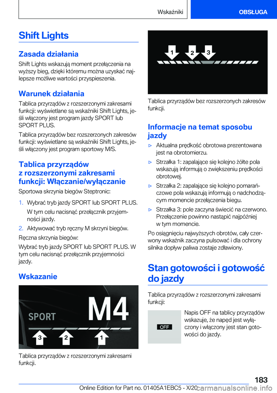 BMW 3 SERIES 2021  Instrukcja obsługi (in Polish) �S�h�i�f�t��L�i�g�h�t�s
�Z�a�s�a�d�a��d�z�i�a�ł�a�n�i�a
�S�h�i�f�t��L�i�g�h�t�s��w�s�k�a�z�u�j�
