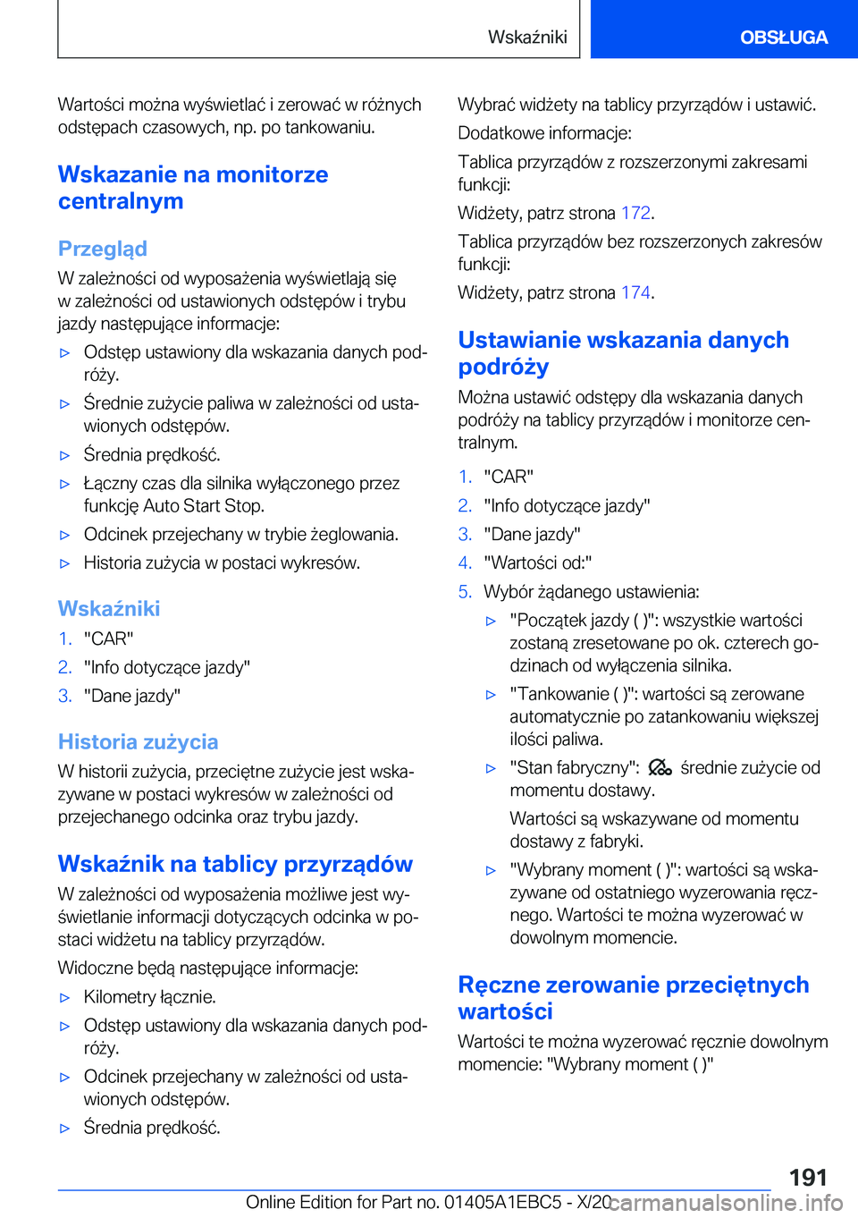 BMW 3 SERIES 2021  Instrukcja obsługi (in Polish) �W�a�r�t�o�c�i��m�o9�n�a��w�y�w�i�e�t�l�a�