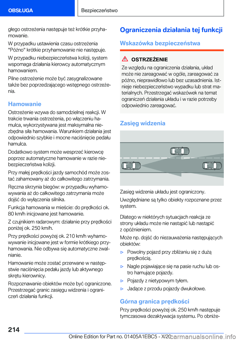 BMW 3 SERIES 2021  Instrukcja obsługi (in Polish) �g�ł�e�g�o��o�s�t�r�z�e9�e�n�i�a��n�a�s�t�