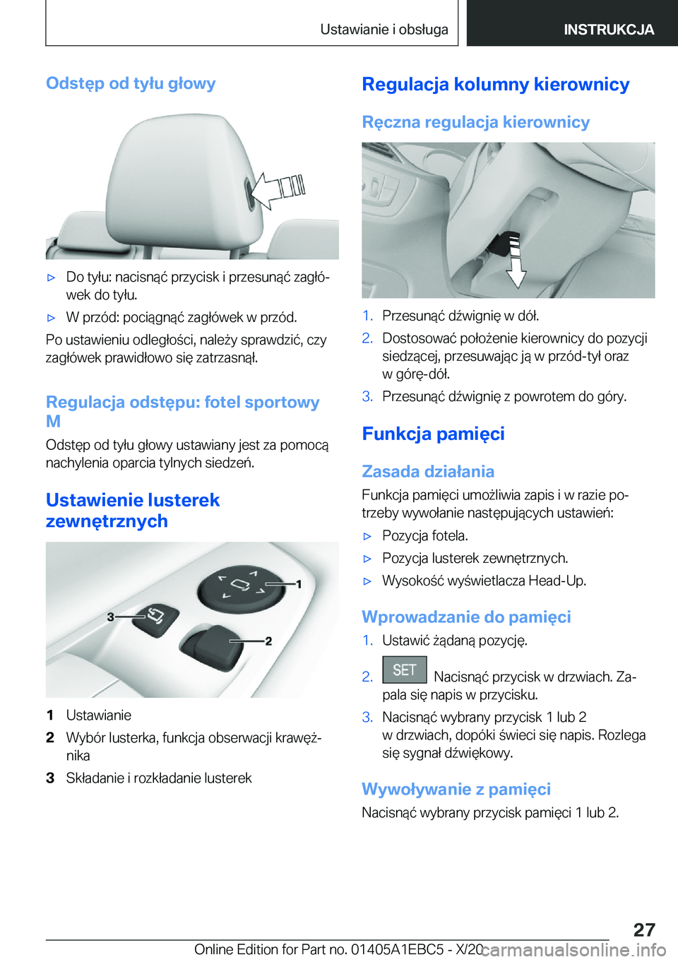 BMW 3 SERIES 2021  Instrukcja obsługi (in Polish) �O�d�s�t�