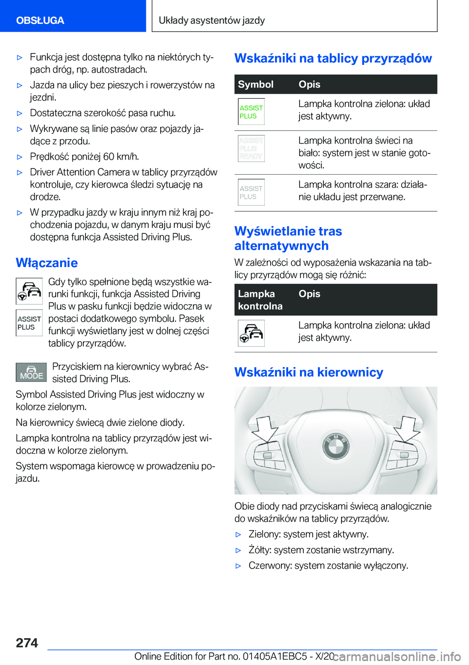 BMW 3 SERIES 2021  Instrukcja obsługi (in Polish) 'x�F�u�n�k�c�j�a��j�e�s�t��d�o�s�t�