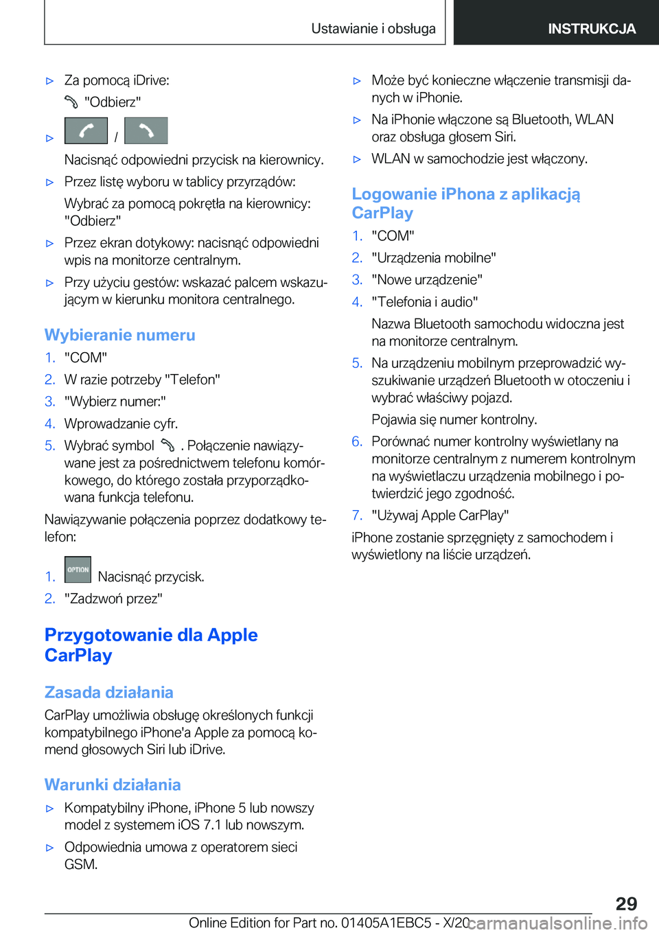BMW 3 SERIES 2021  Instrukcja obsługi (in Polish) 'x�Z�a��p�o�m�o�c�