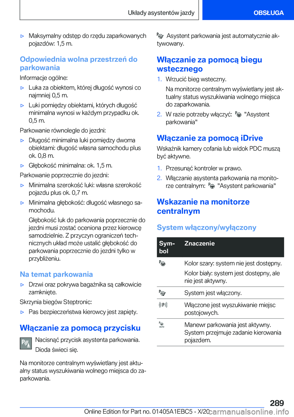 BMW 3 SERIES 2021  Instrukcja obsługi (in Polish) 'x�M�a�k�s�y�m�a�l�n�y��o�d�s�t�
