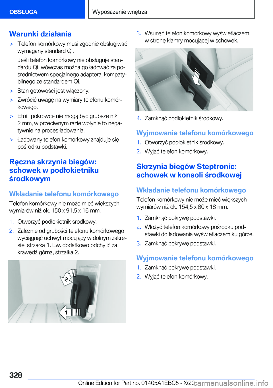 BMW 3 SERIES 2021  Instrukcja obsługi (in Polish) �W�a�r�u�n�k�i��d�z�i�a�ł�a�n�i�a'x�T�e�l�e�f�o�n��k�o�m�