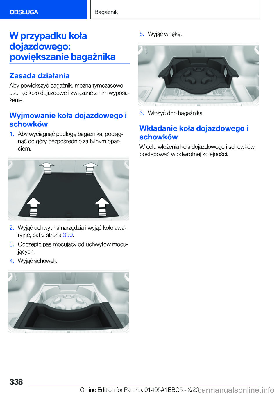 BMW 3 SERIES 2021  Instrukcja obsługi (in Polish) �W��p�r�z�y�p�a�d�k�u��k�o�ł�a�d�o�j�a�z�d�o�w�e�g�o�:
�p�o�w�i�