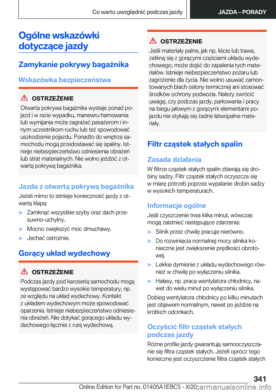 BMW 3 SERIES 2021  Instrukcja obsługi (in Polish) �O�g�