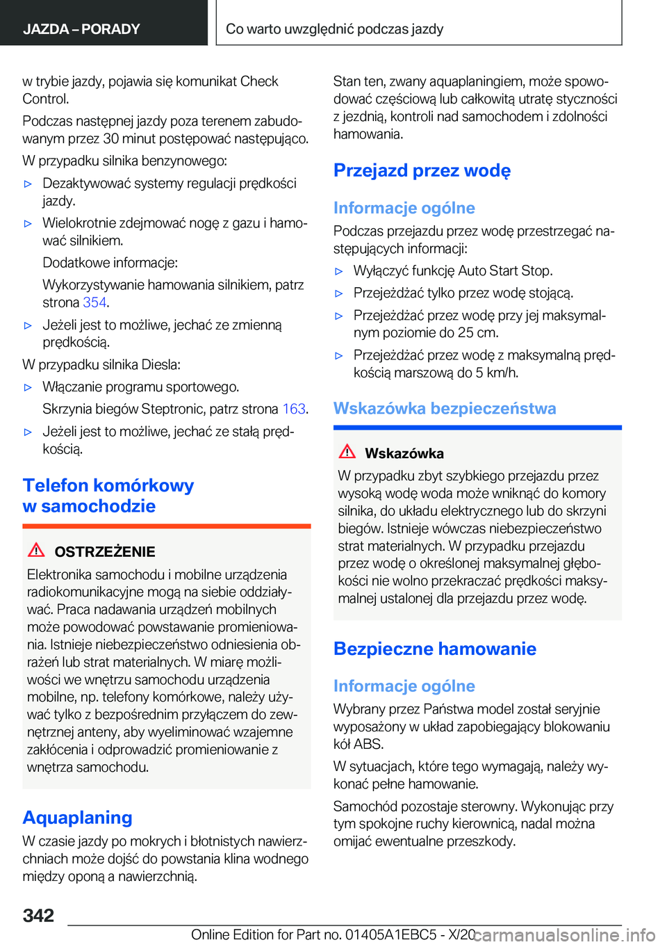 BMW 3 SERIES 2021  Instrukcja obsługi (in Polish) �w��t�r�y�b�i�e��j�a�z�d�y�,��p�o�j�a�w�i�a��s�i�