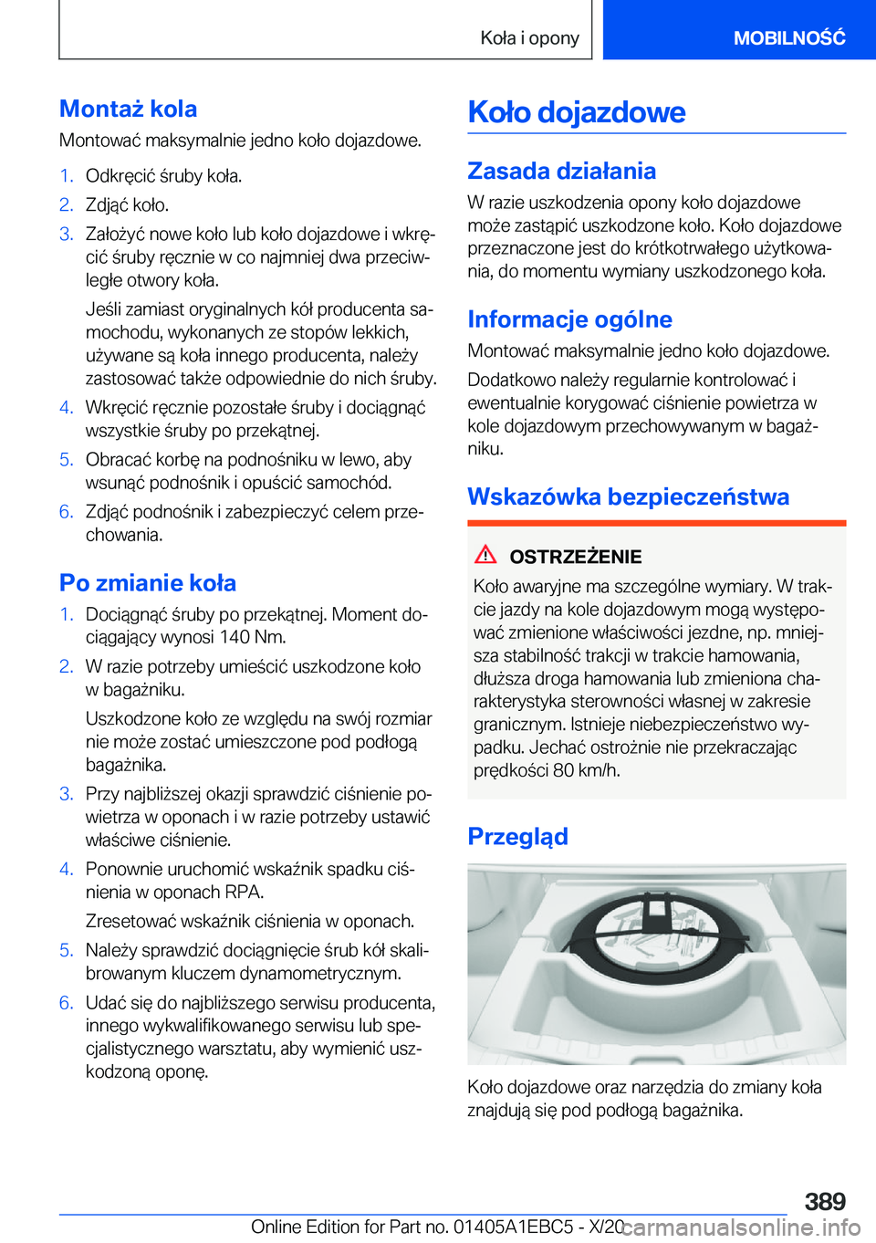 BMW 3 SERIES 2021  Instrukcja obsługi (in Polish) �M�o�n�t�a9��k�o�l�a�M�o�n�t�o�w�a�