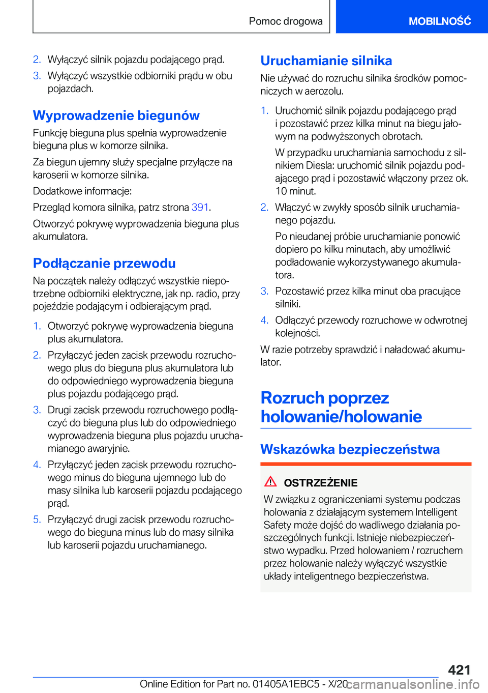 BMW 3 SERIES 2021  Instrukcja obsługi (in Polish) �2�.�W�y�ł�