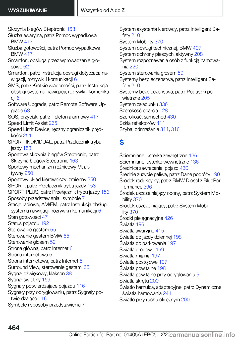 BMW 3 SERIES 2021  Instrukcja obsługi (in Polish) �S�k�r�z�y�n�i�a��b�i�e�g�