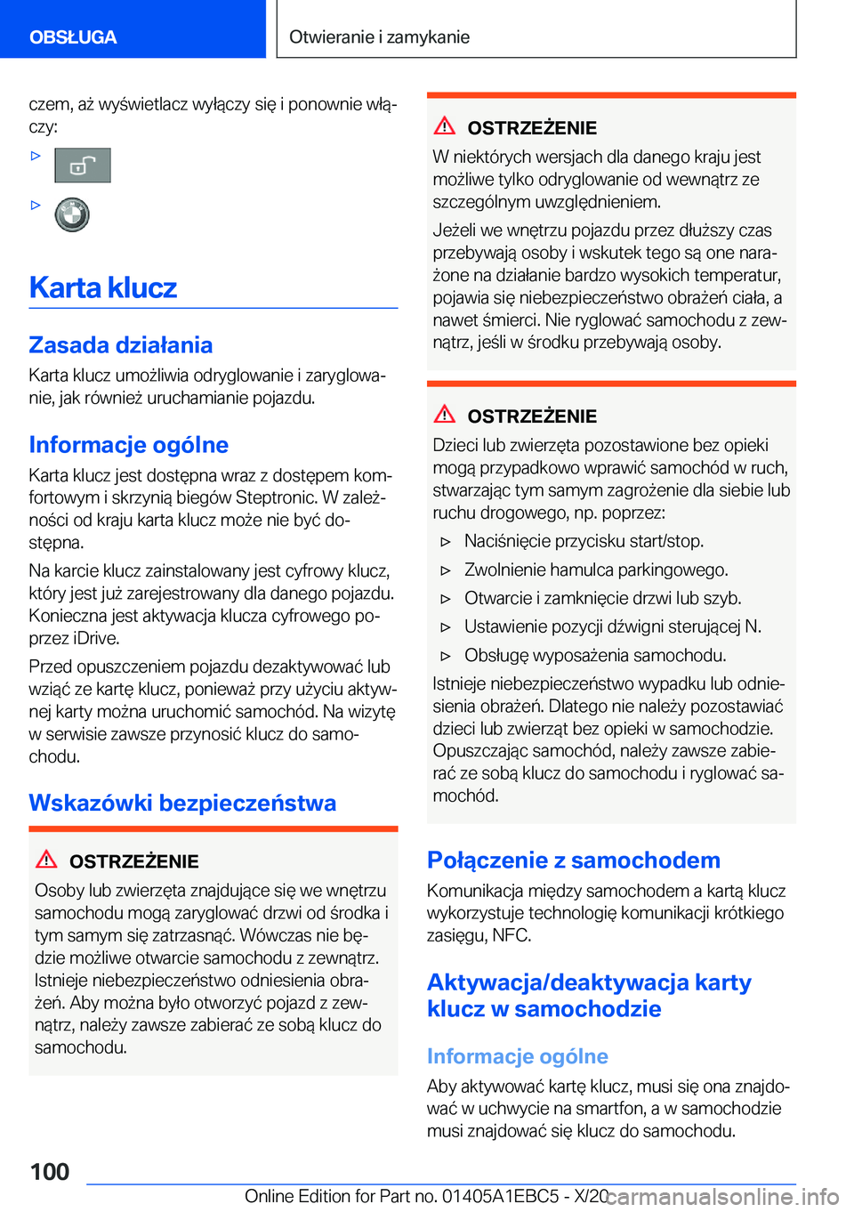 BMW 3 SERIES 2021  Instrukcja obsługi (in Polish) �c�z�e�m�,��a9��w�y�w�i�e�t�l�a�c�z��w�y�ł�