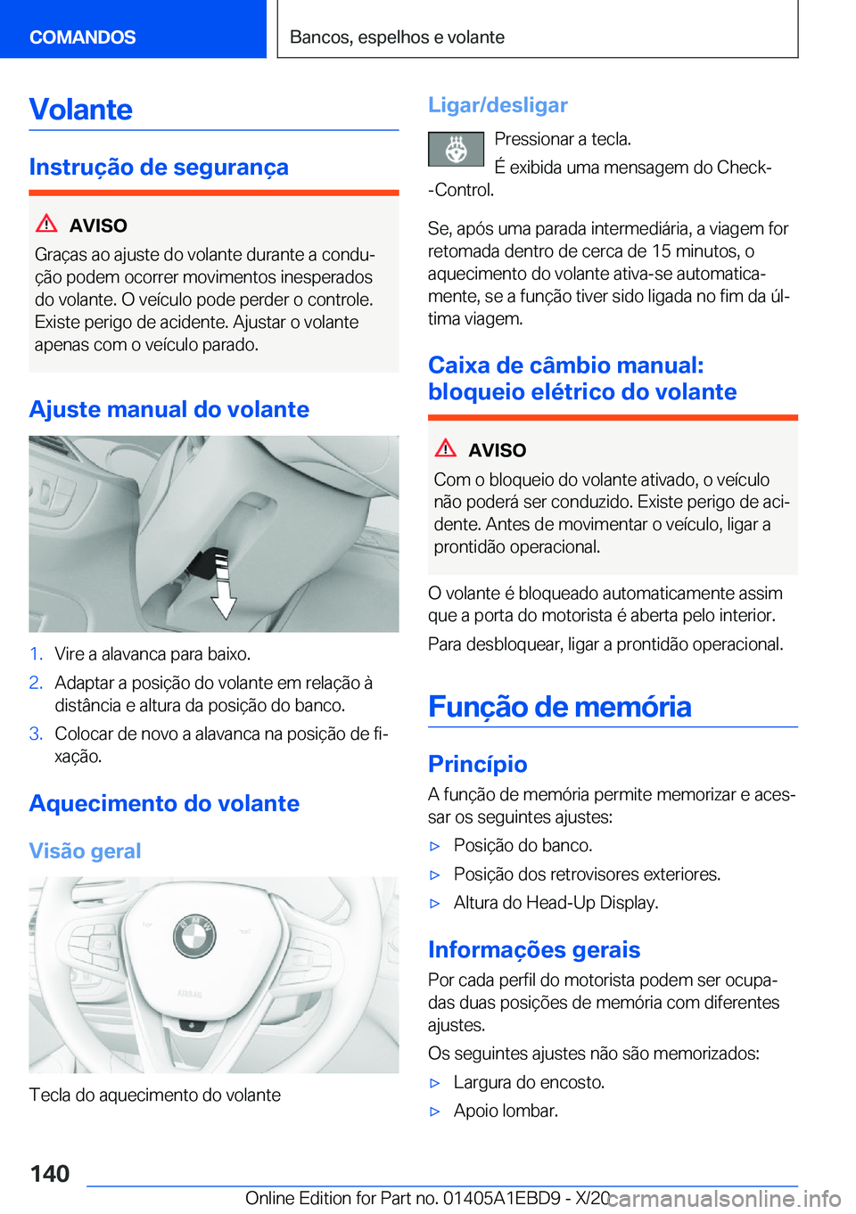 BMW 3 SERIES 2021  Manual do condutor (in Portuguese) �V�o�l�a�n�t�e
�I�n�s�t�r�u�