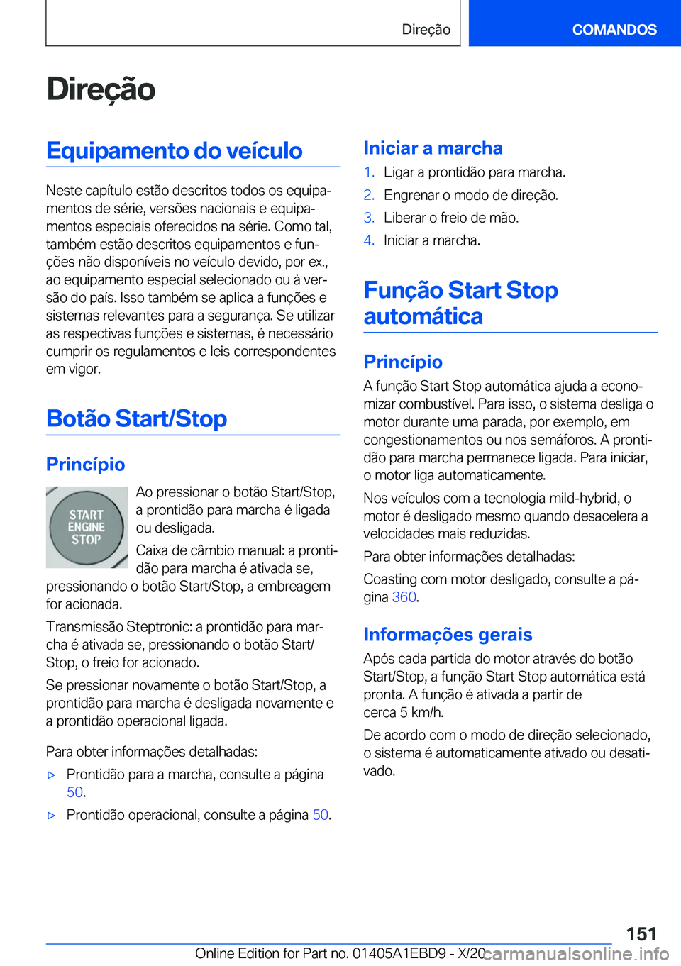 BMW 3 SERIES 2021  Manual do condutor (in Portuguese) �D�i�r�e�