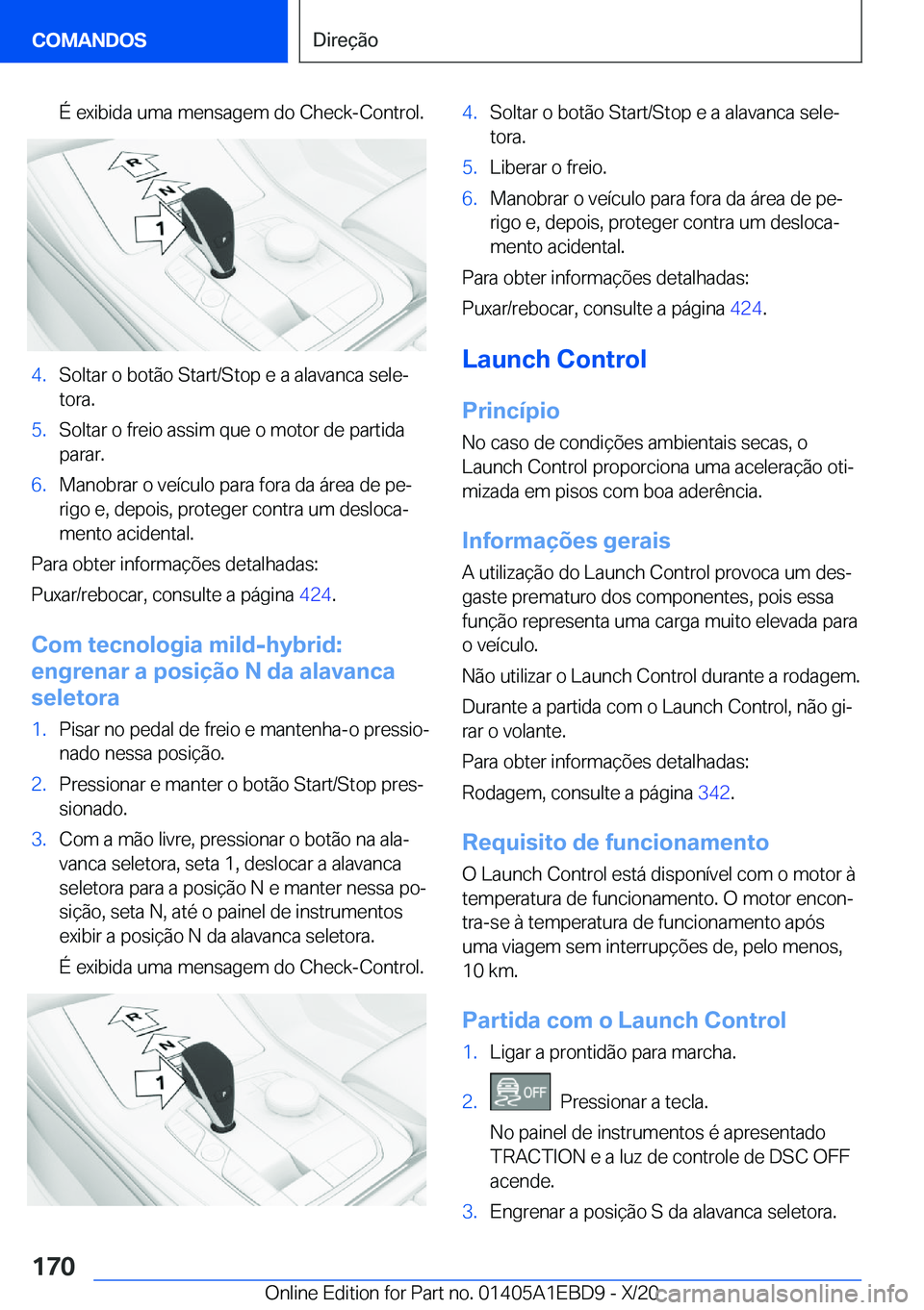 BMW 3 SERIES 2021  Manual do condutor (in Portuguese) �
