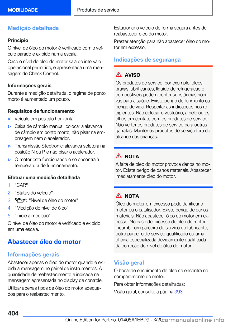 BMW 3 SERIES 2021  Manual do condutor (in Portuguese) �M�e�d�i�