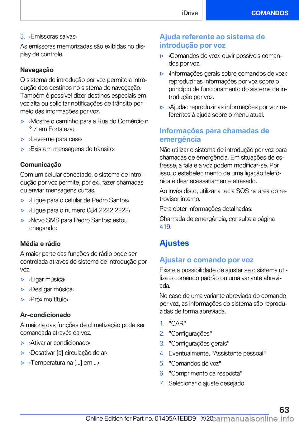 BMW 3 SERIES 2021  Manual do condutor (in Portuguese) �3�.