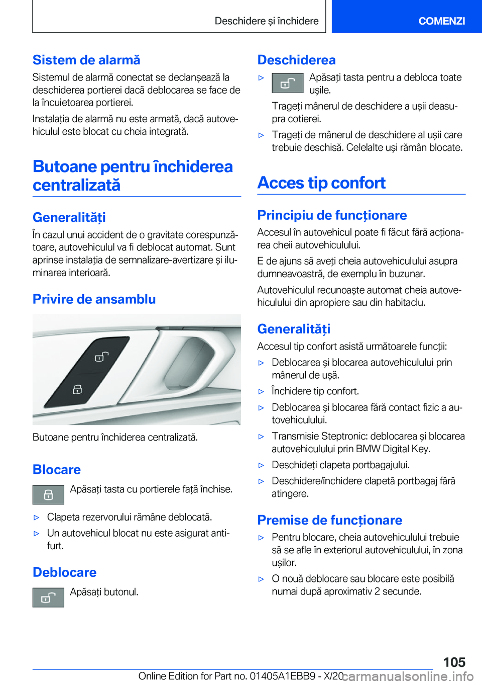BMW 3 SERIES 2021  Ghiduri De Utilizare (in Romanian) �S�i�s�t�e�m��d�e��a�l�a�r�m�