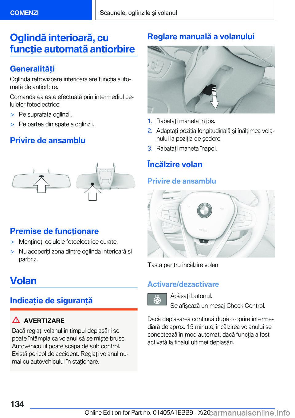 BMW 3 SERIES 2021  Ghiduri De Utilizare (in Romanian) �O�g�l�i�n�d�