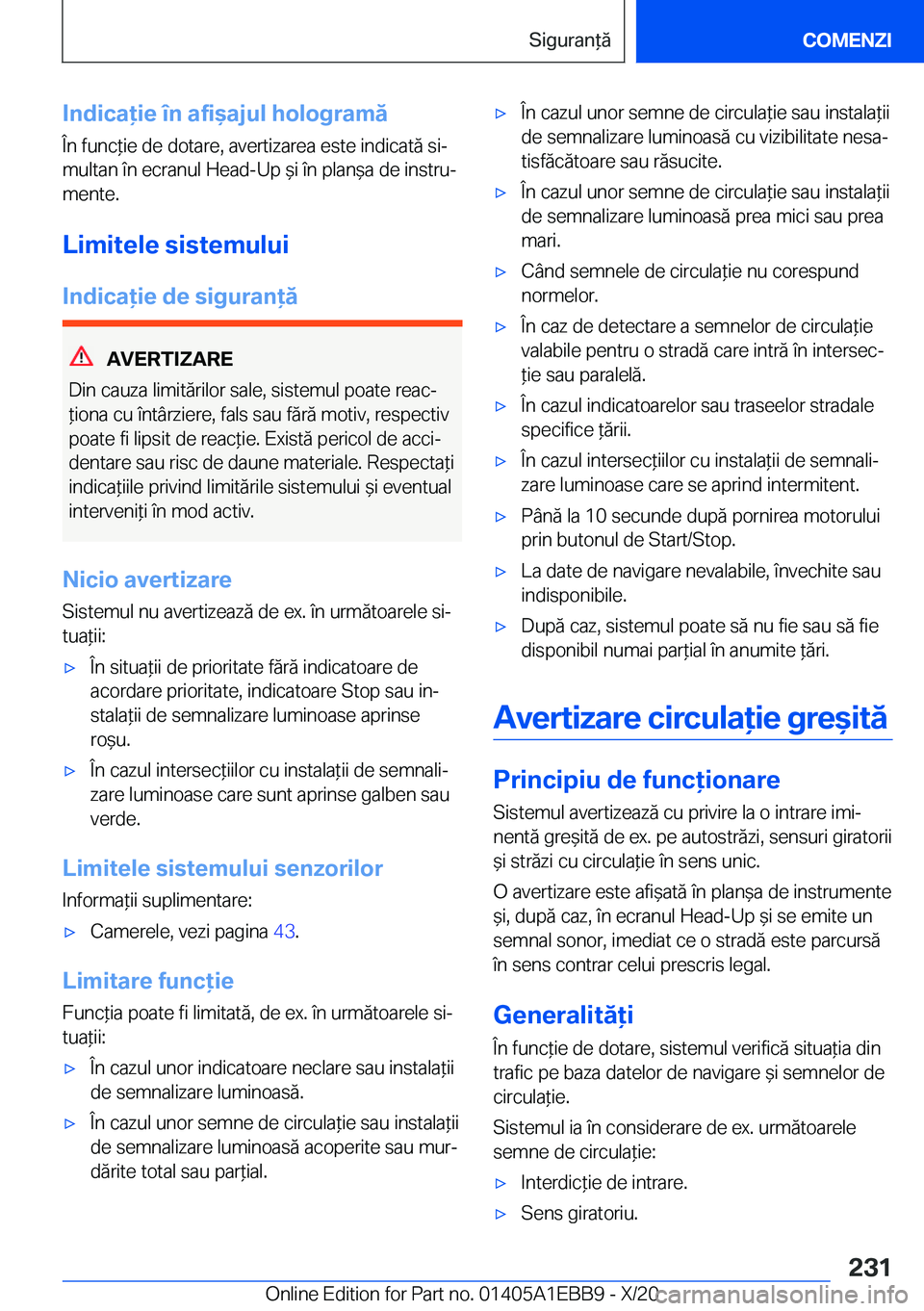 BMW 3 SERIES 2021  Ghiduri De Utilizare (in Romanian) �I�n�d�i�c�a�i�e��
