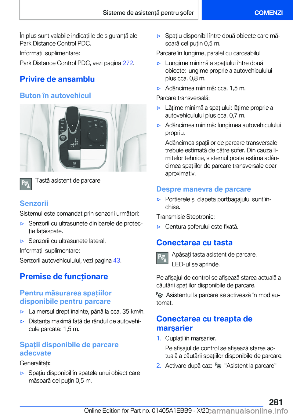 BMW 3 SERIES 2021  Ghiduri De Utilizare (in Romanian) �