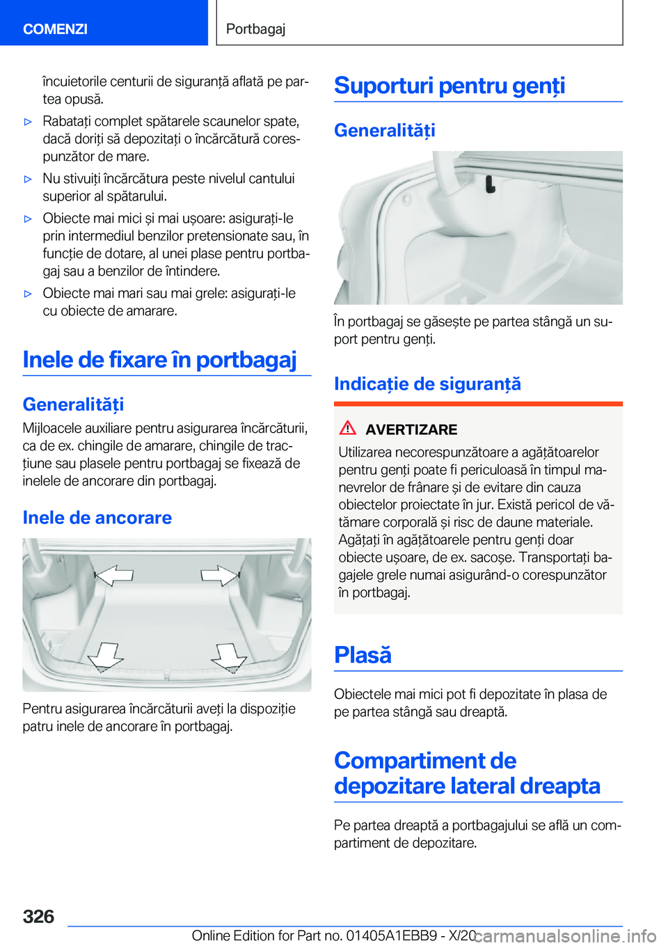 BMW 3 SERIES 2021  Ghiduri De Utilizare (in Romanian) �